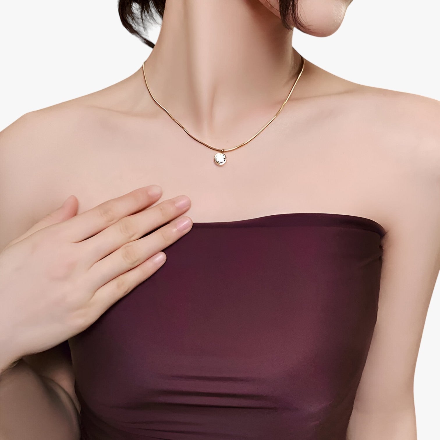 Nina | 2025 Skinnende Guld Halskæde – Enkel, Elegant og Bæredygtig - - women's fashion - {{ product_tags }