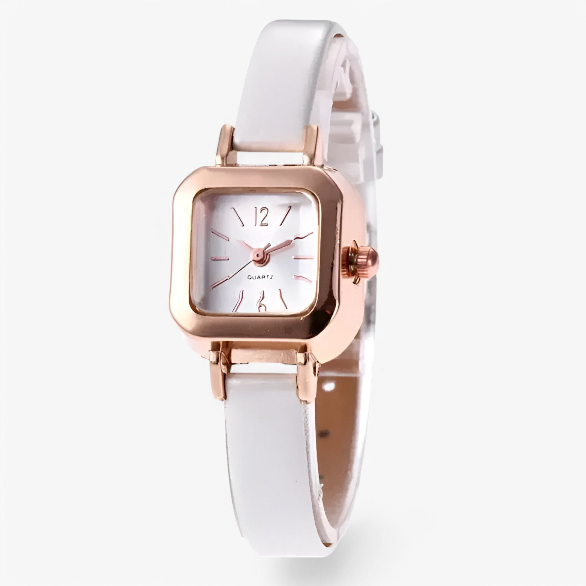 Portia | Elegant vintage læderur - Hvid - watches - {{ product_tags }