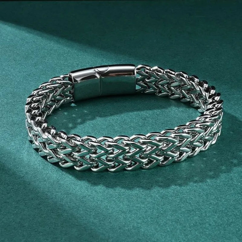 Yanis | Armbånd i rustfrit stål – skjult lukning og perfekt pasform - - men's fashion - {{ product_tags }