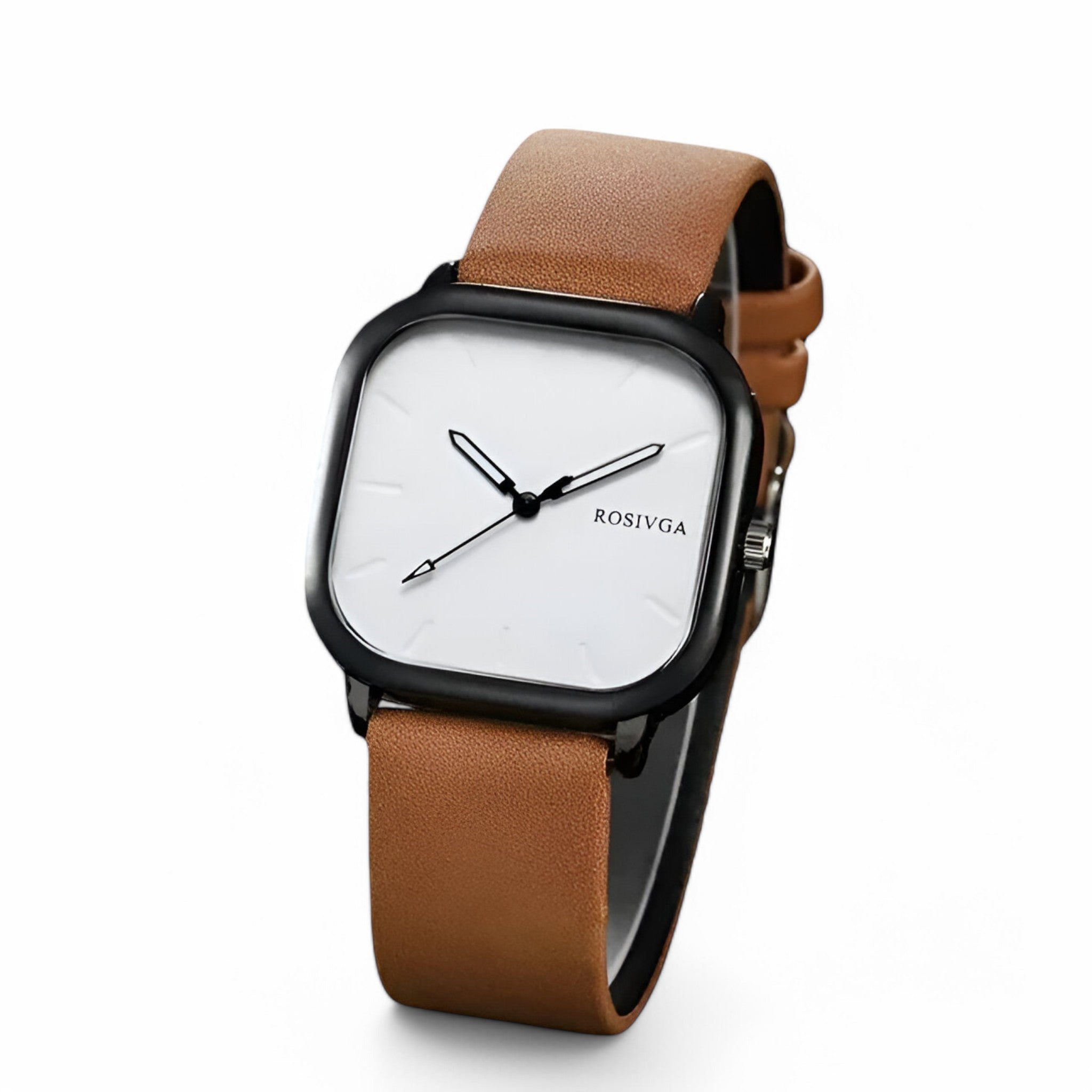 Elias | Kvartsur i PU læder med firkantet urskive - - watches - {{ product_tags }