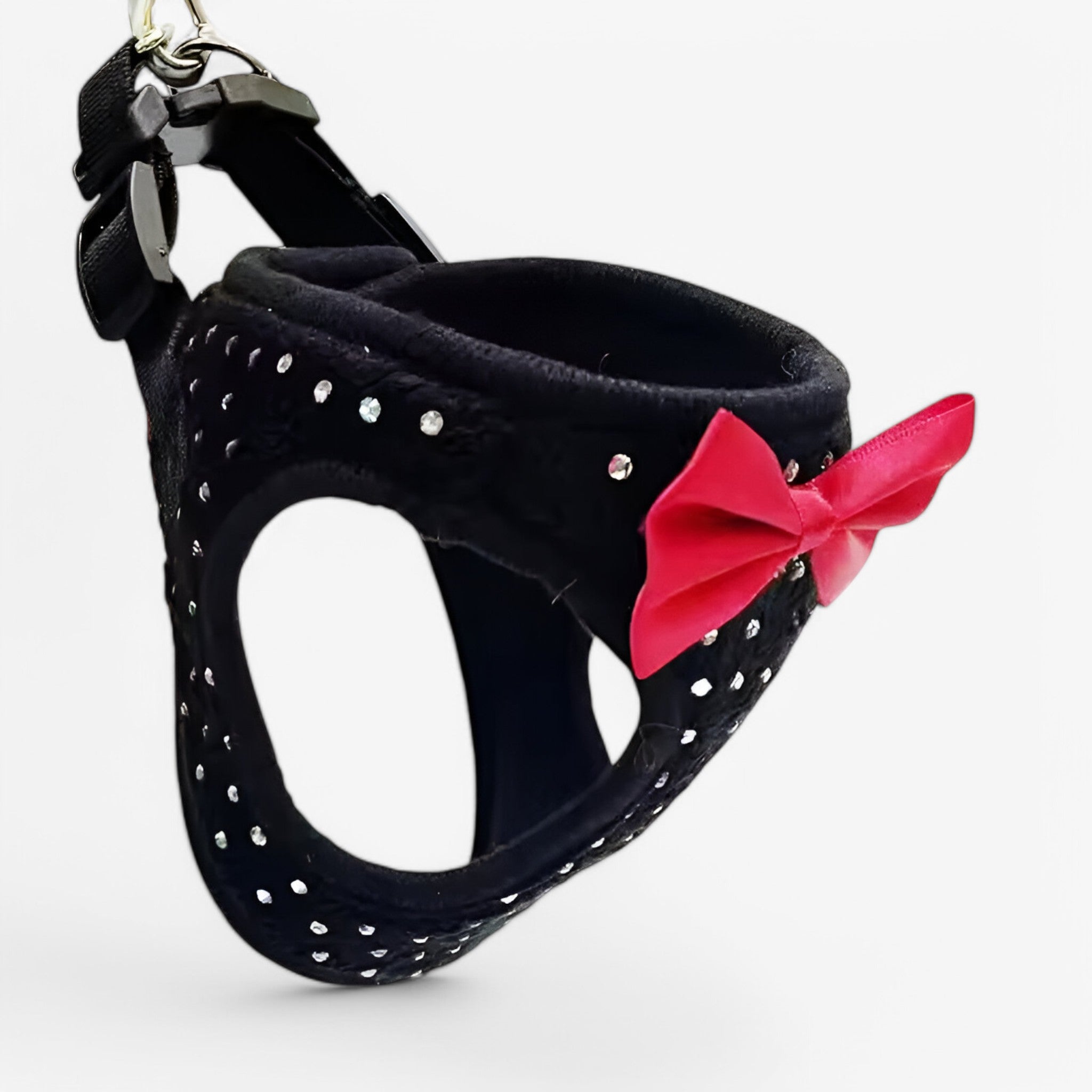 Lola | Elegant og Komfortabel Hundesele med Diamantdekoration - Sort - baby - {{ product_tags }