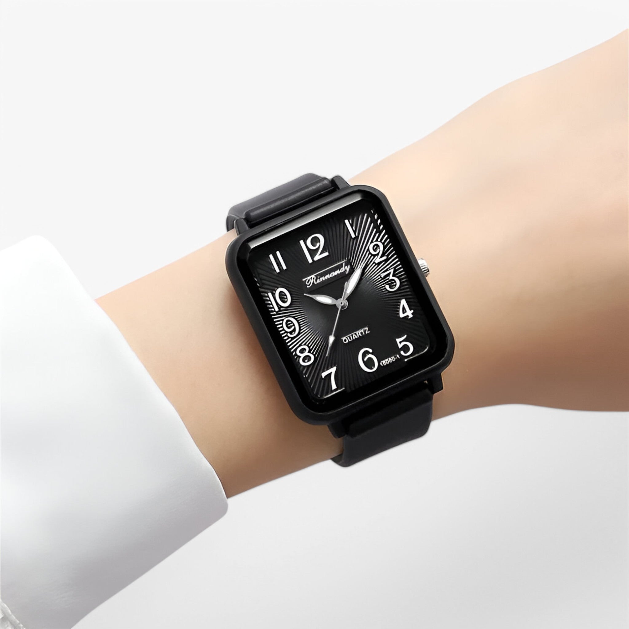Clara | Rektangulært digitalt ur med silikoneremme - - watches - {{ product_tags }