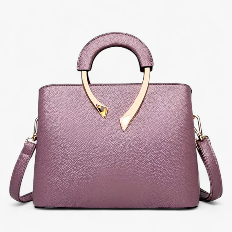 Elvira | Luksuriøs Læder Tote med Alsidigt Design - Taro lilla - bags - {{ product_tags }