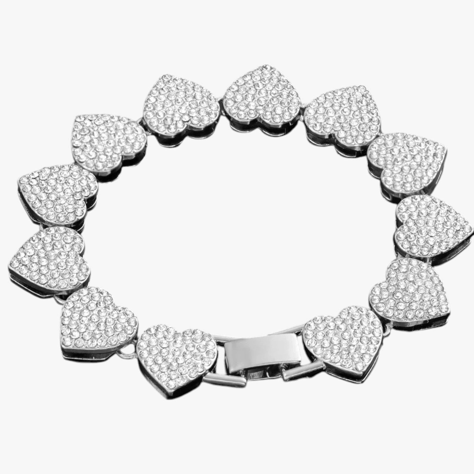 Emery | Tennisarmbånd med Hjerte- og Krystaldangler – Hip Hop Elegance til Enhver Lejlighed - Sølv 1 - Emery | Tennisarmbånd med Hjerte- og Krystaldangler – Hip Hop Elegance til Enhver Lejlighed - €25 - {{ product_tags }