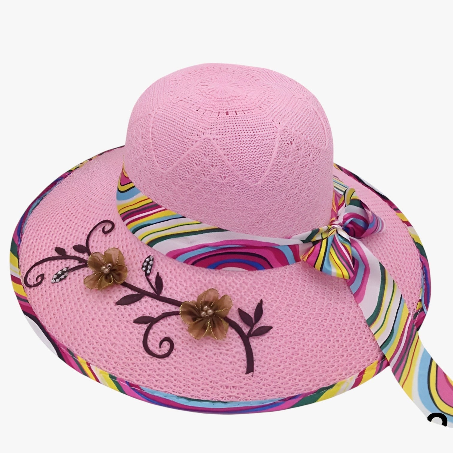 Nadia | Sommerhat med stor skygge – Moderigtig, sammenfoldelig og UV-beskyttende - Rosa - women's fashion - {{ product_tags }