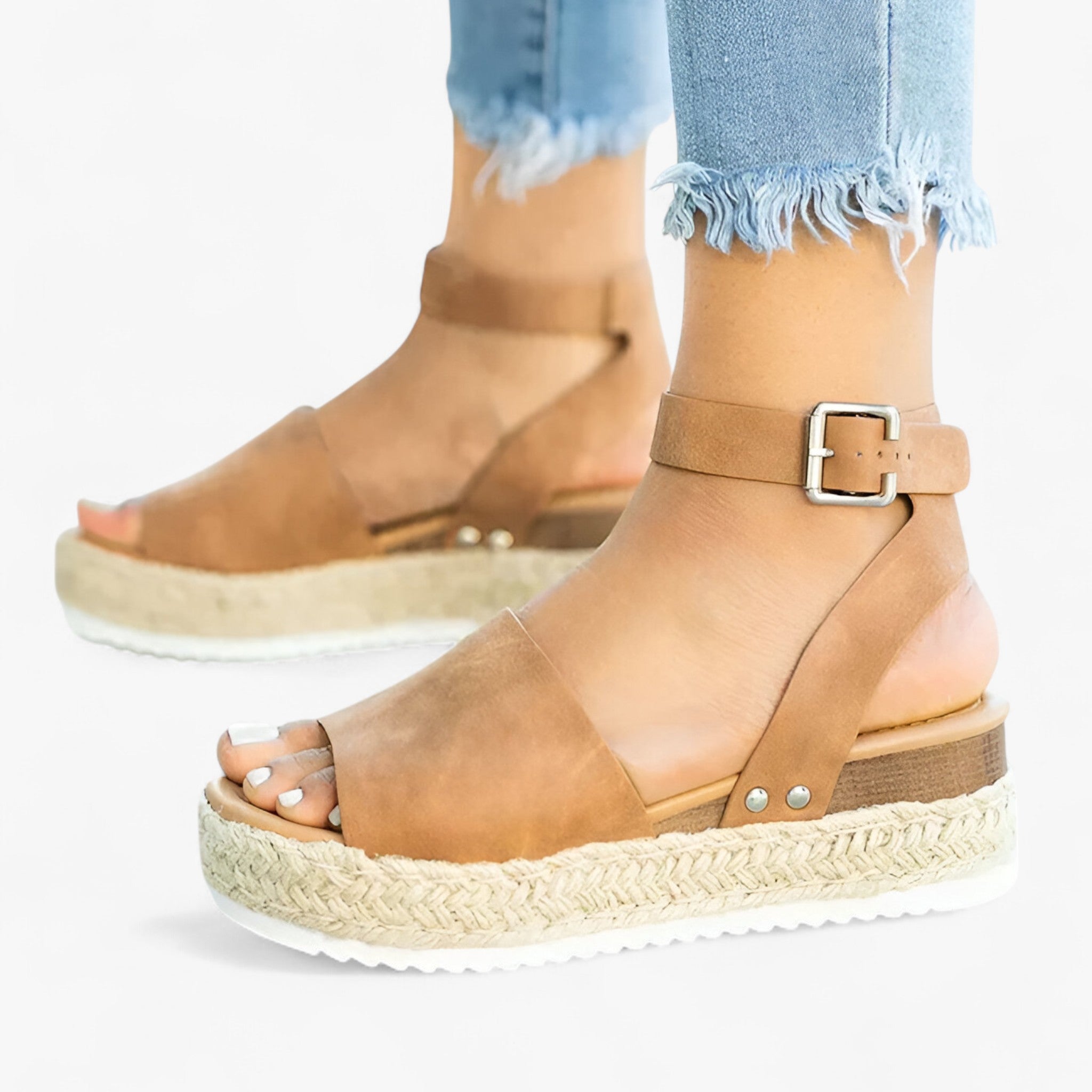 Sarah | Minimalistiske sandaler uden snørebånd - elegante damesandaler til enkel elegance - Brun - women's fashion - {{ product_tags }