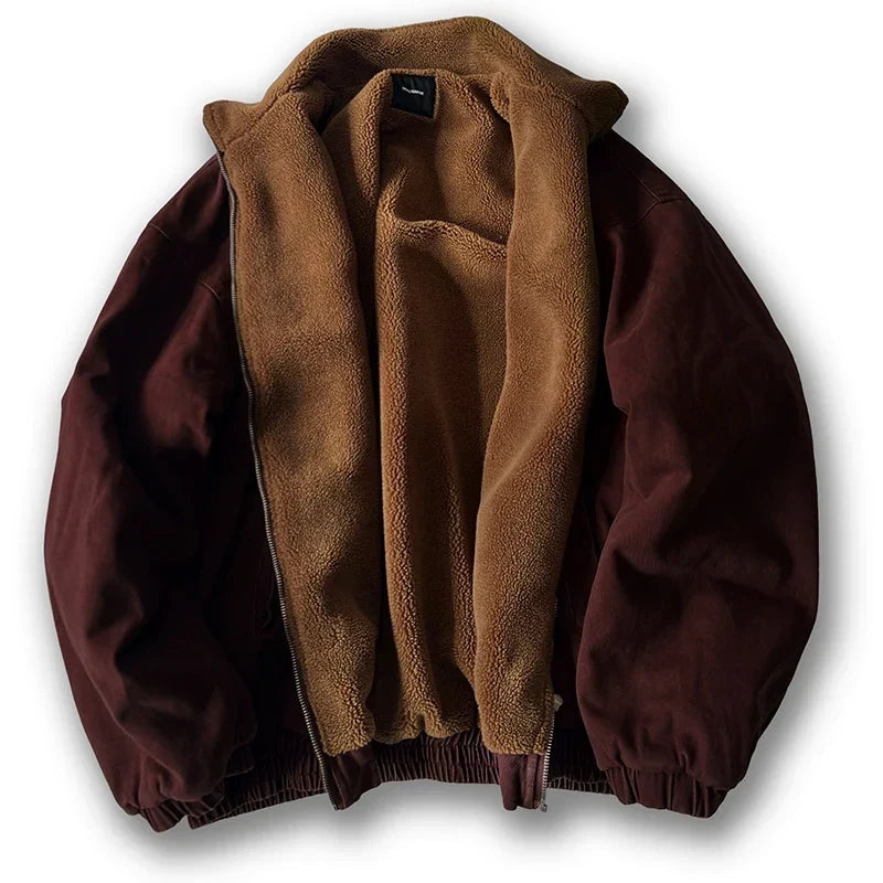 Herre Vintage Polar Fleece Jakke - Streetwear Stil