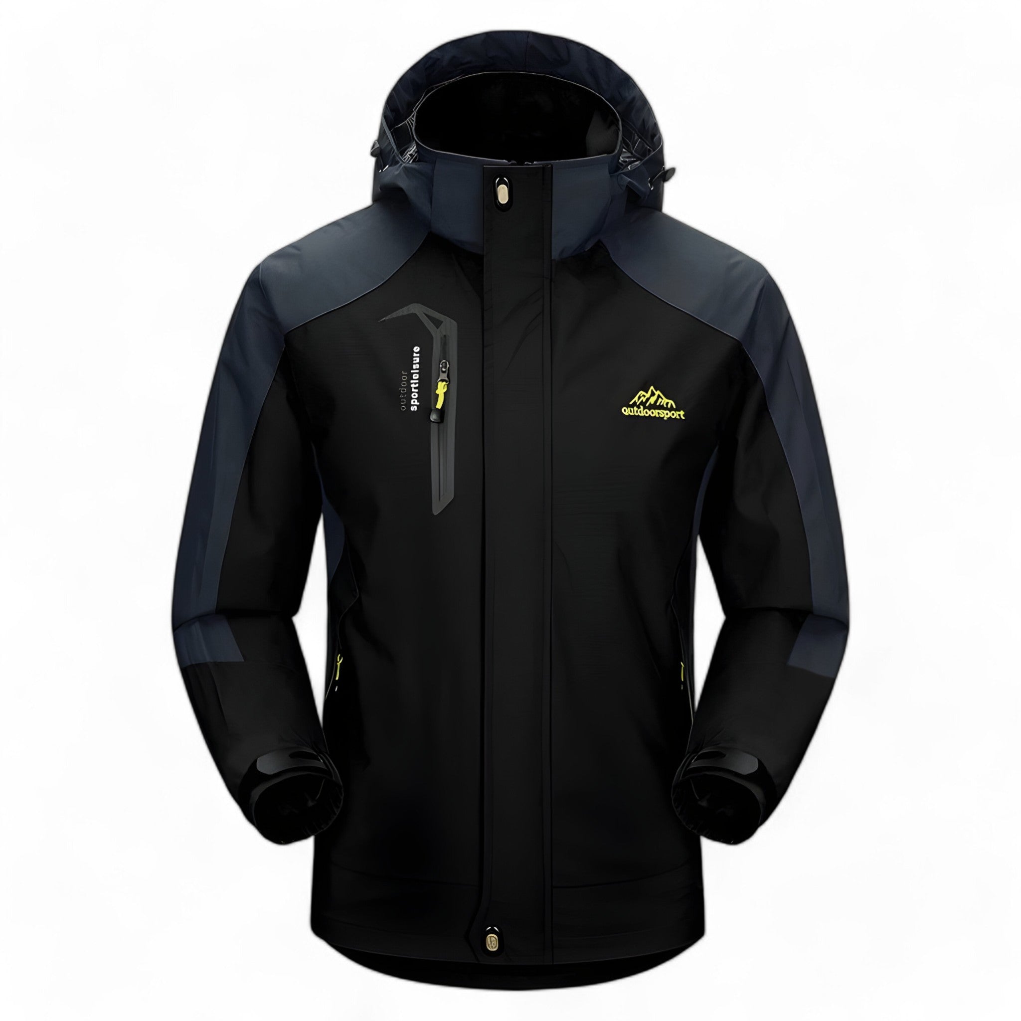 Noe | Vandtæt Hættejakke til Efterår og Vinter - Sort - men's fashion - {{ product_tags }