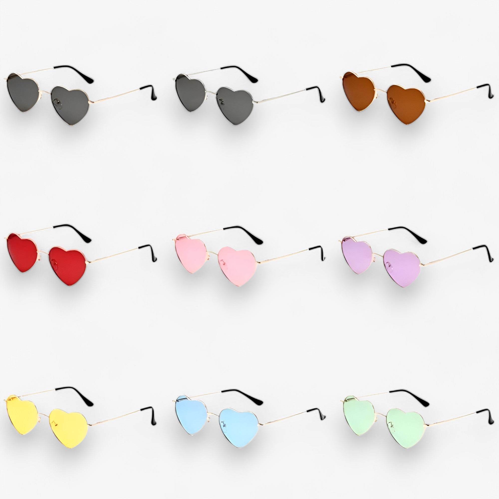 Gillian | Gradient solbriller i hjerteform - Klare og syrlige farver - - women's fashion - {{ product_tags }