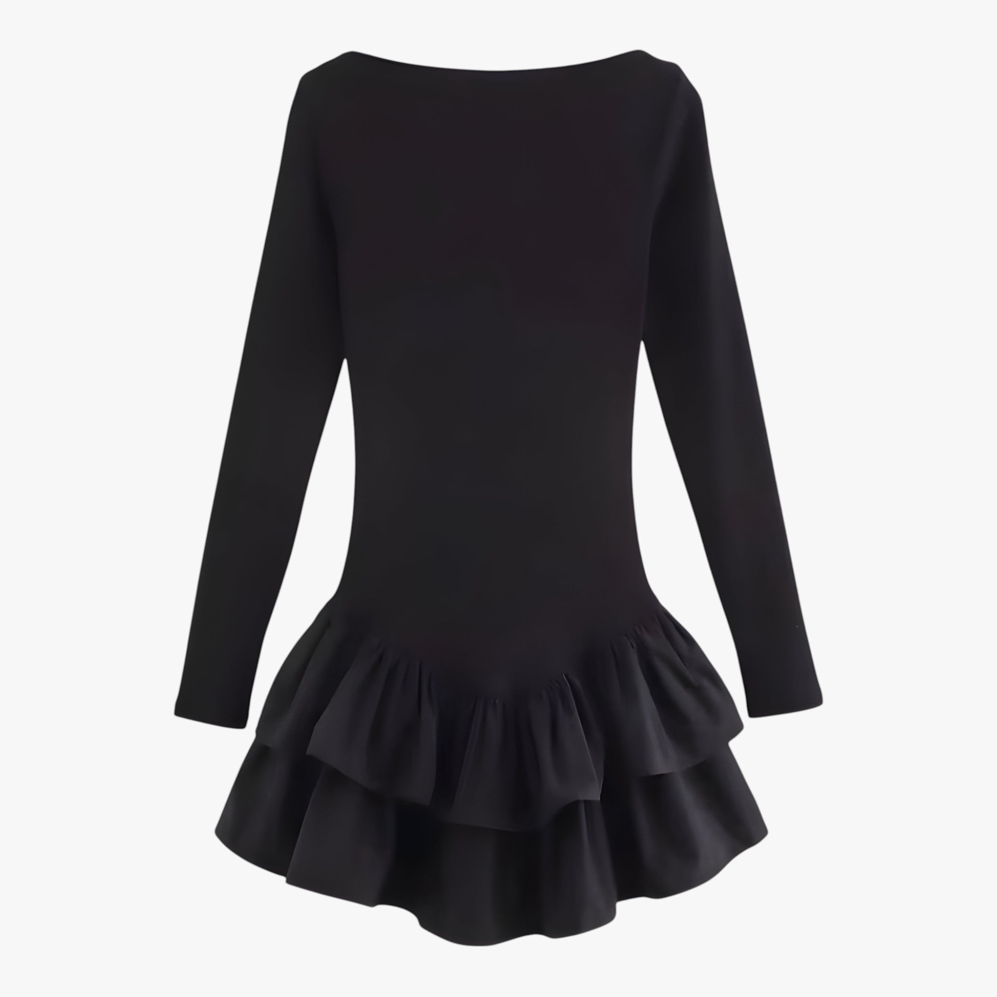 Celeste | Mini kjole med lange ærmer - Tendenser og stil - Sort - women's fashion - {{ product_tags }