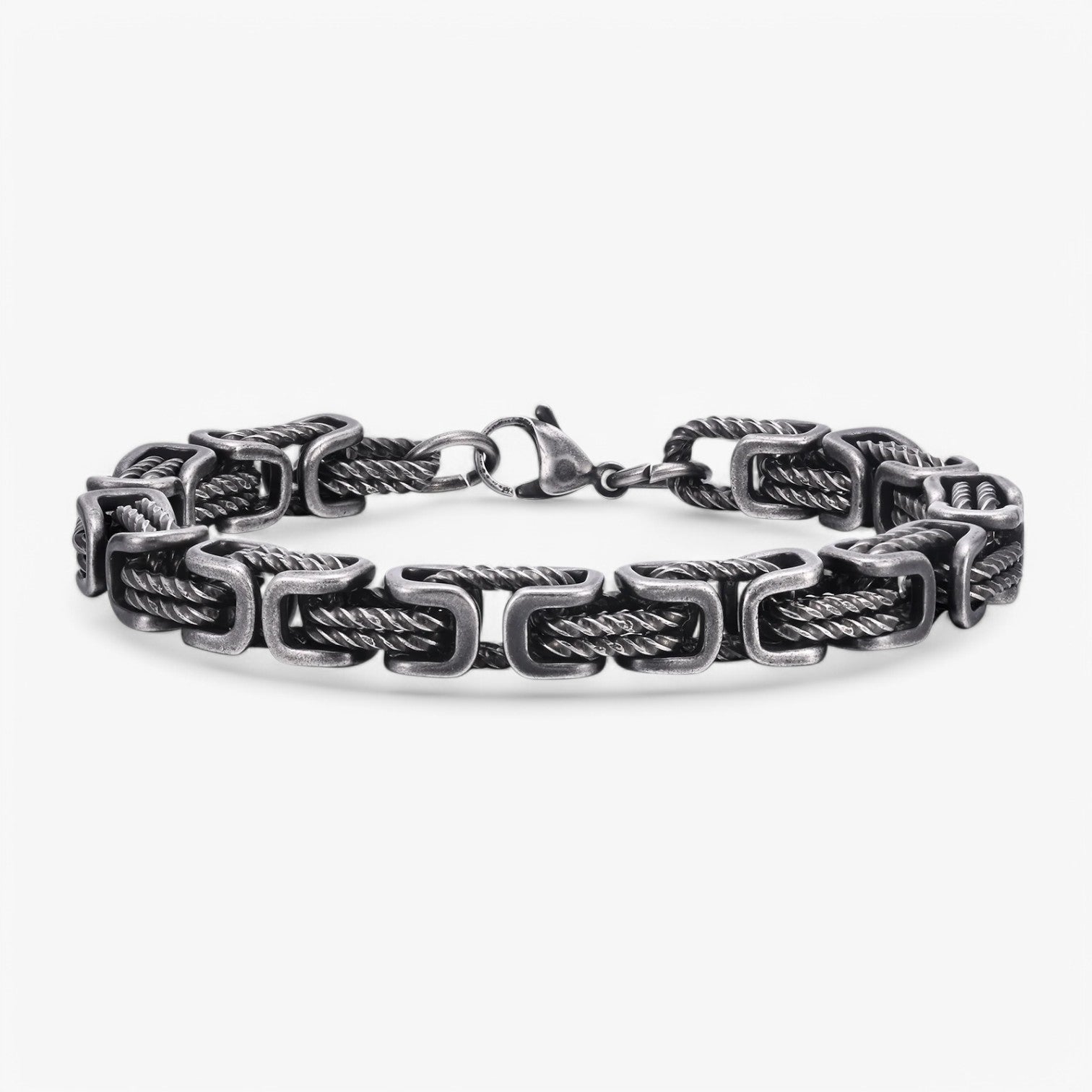 Floris | Stoer & Tidløst – Herre Chunky Byzantinsk Armbånd - Grå - watches - {{ product_tags }