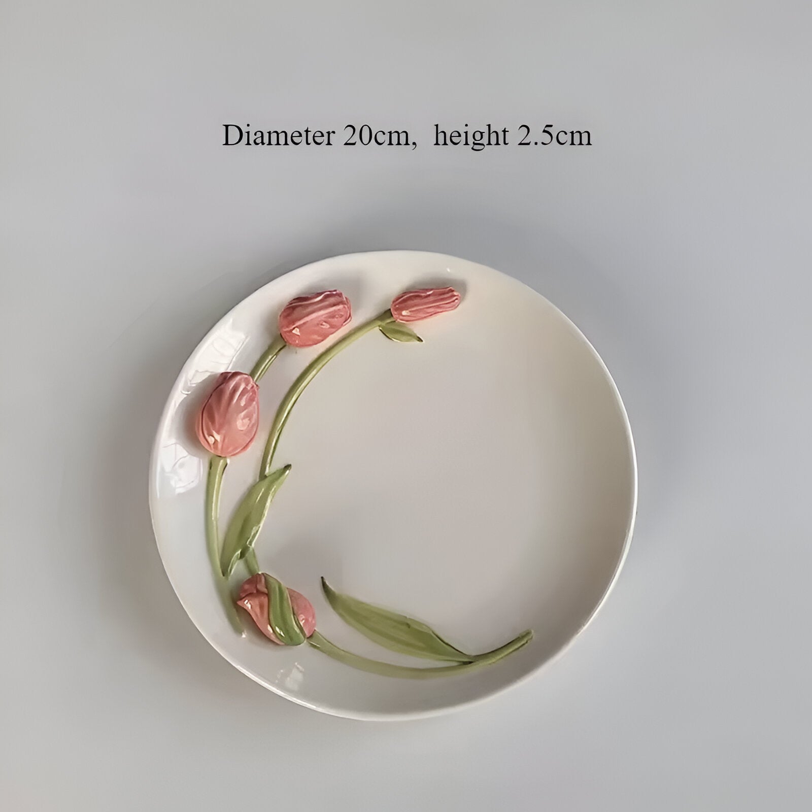 Florina | Kreativ Tulip Keramisk Kaffekop med Underkop - Lyserød tallerken 260-310ML - house & garden - {{ product_tags }