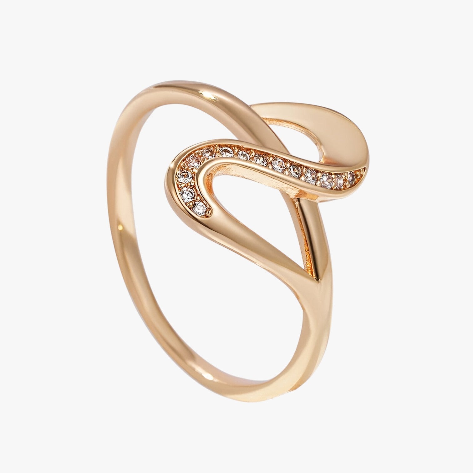 Kiara | Elegant ring i rosaguld med zirkoner - Z0626 - watches - {{ product_tags }