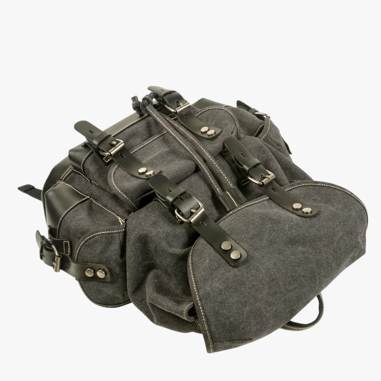 Conor | Stor rygsæk til vandreture i stof og læder med stor kapacitet - - Conor | Stor rygsæk til vandreture i stof og læder med stor kapacitet - €25 - {{ product_tags }