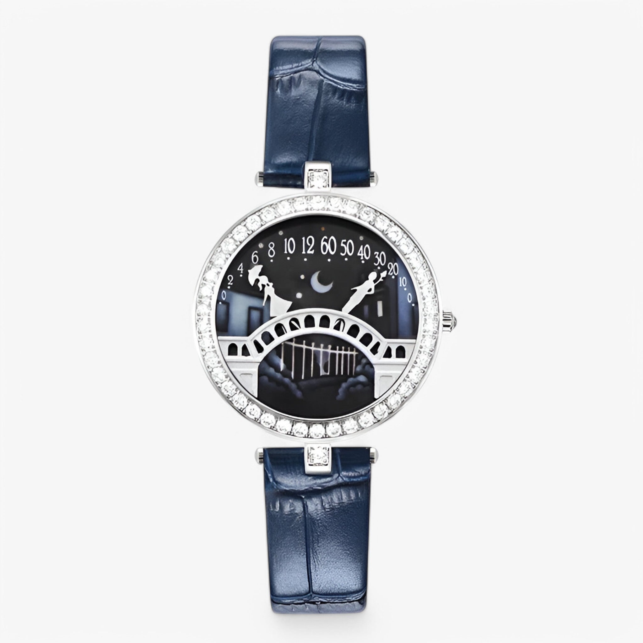 Deborah | Elegant og letvægts dameur med kunstnerisk urskive - Blå - watches - {{ product_tags }