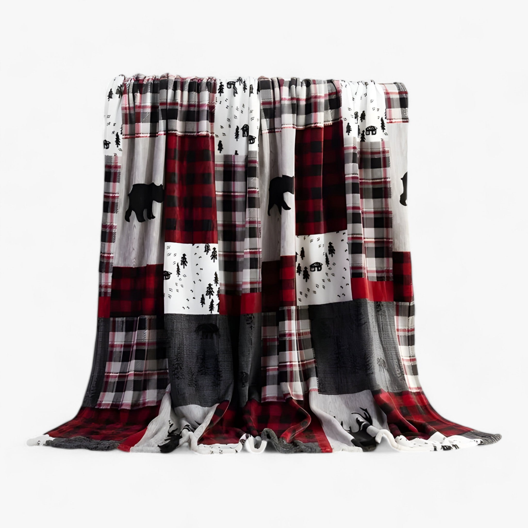 Velvy | Luksus julefilt i fleece - Elegant og hyggelig weekenddekoration - Sort - christmas - {{ product_tags }