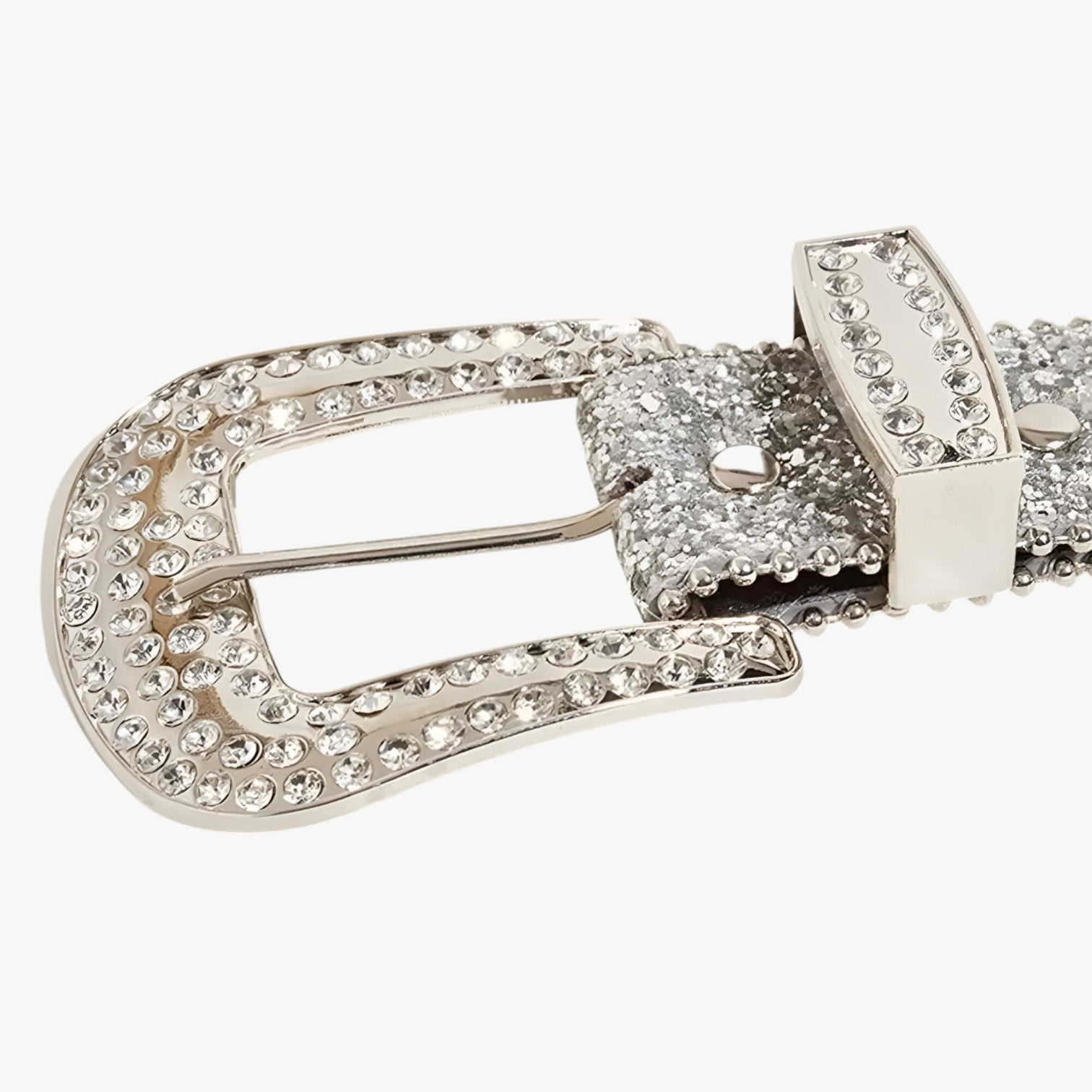 Olivia | Trendy glitrende læderbælte med nitter - - women's fashion - {{ product_tags }