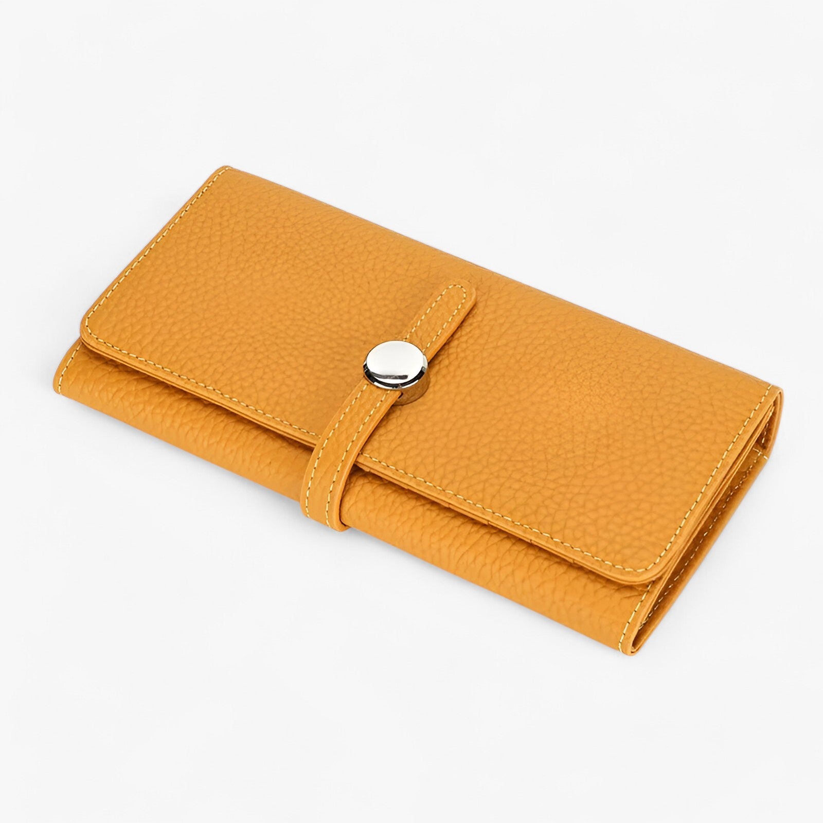 Genie | Elegant læderpung med stor kapacitet til kvinder med slankt design - Orange - bags - {{ product_tags }