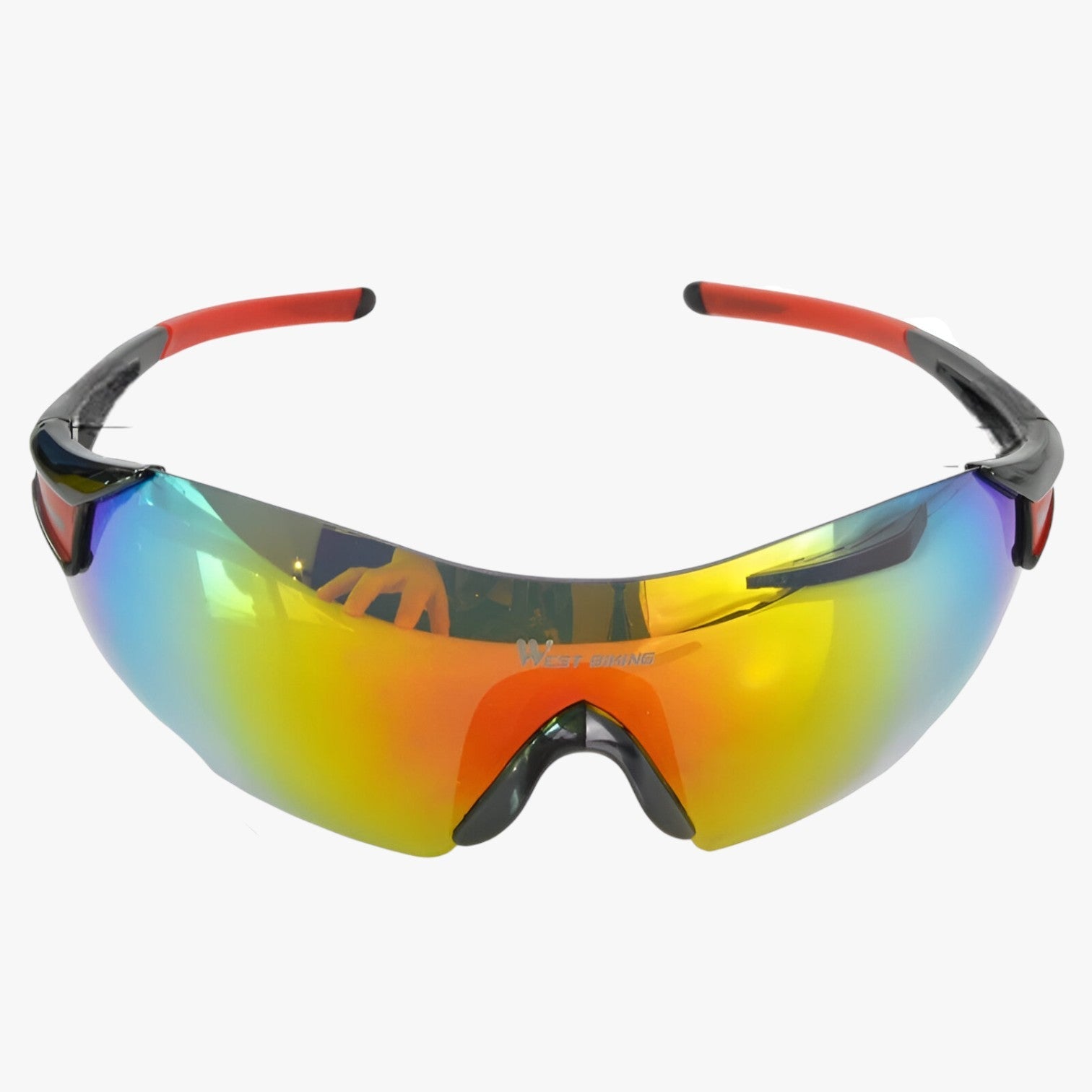 Roderick | Vind- og vandtæt cykelbrille – klart udsyn og ultimativ beskyttelse - Sort Rød - other - {{ product_tags }
