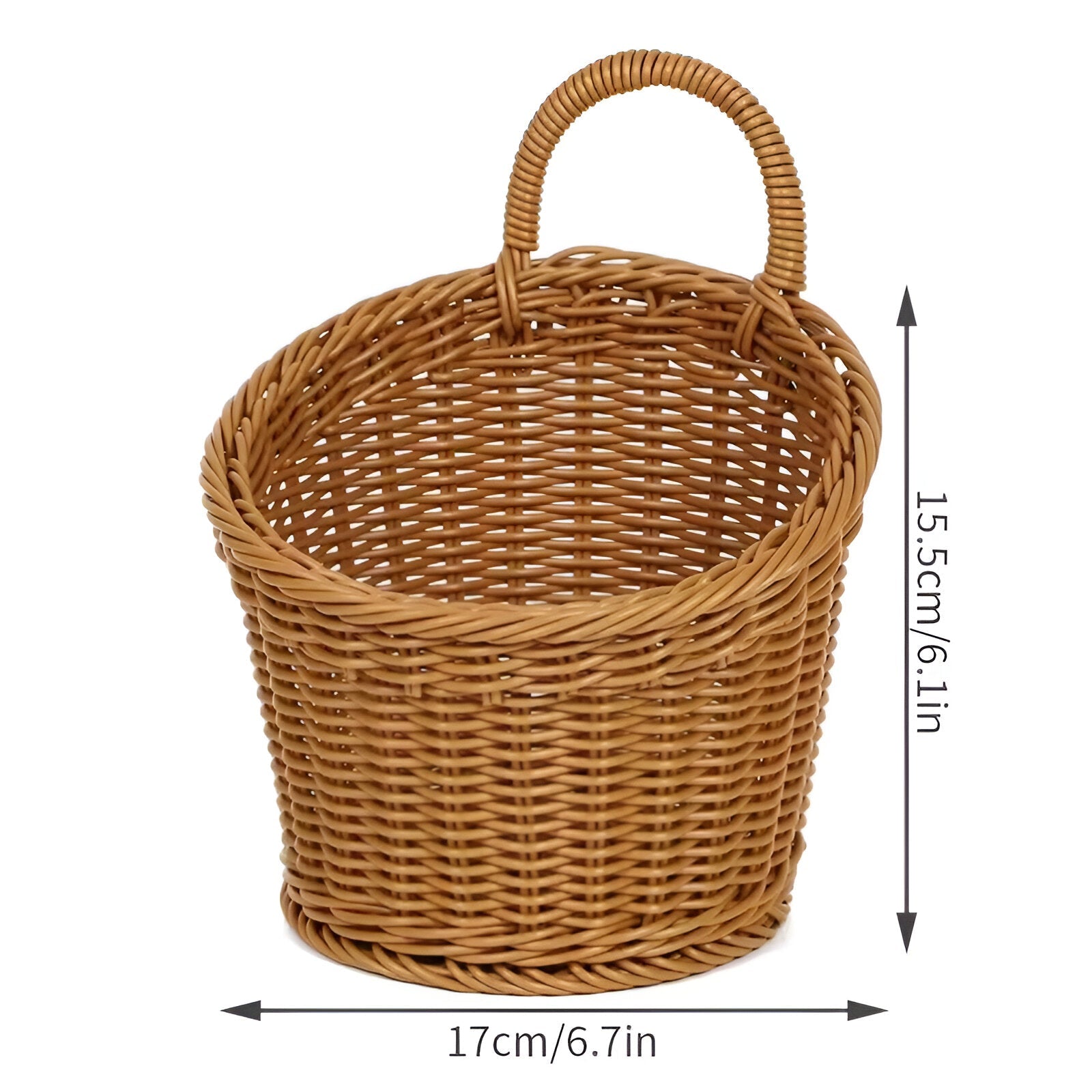Isla | Vævet hængende opbevaringskurv - 17cmX15.5cm - house & garden - {{ product_tags }
