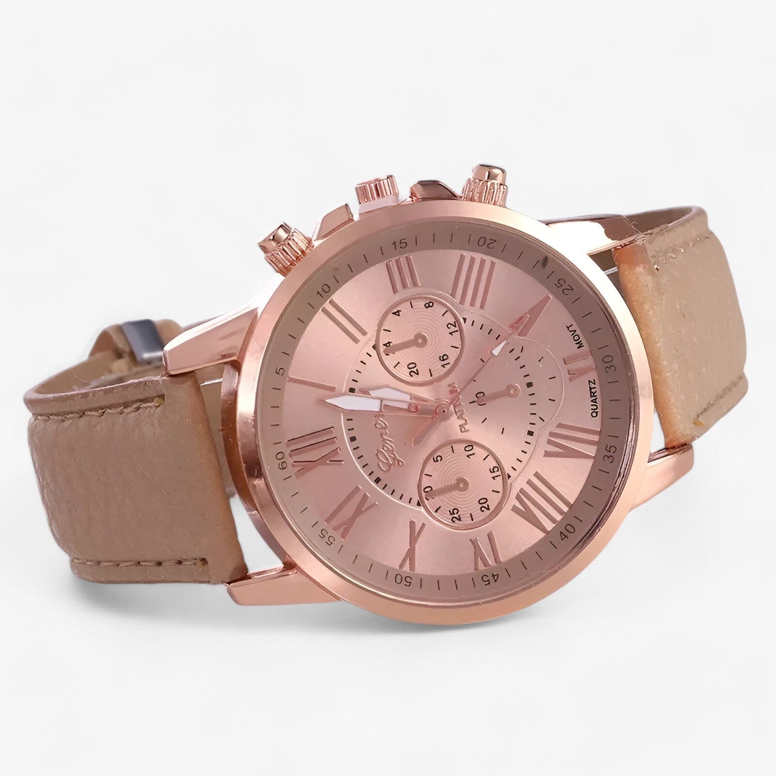Kleng | Luksus Damesur - Vandtæt Læder til Enhver Anledning - Khaki - watches - {{ product_tags }