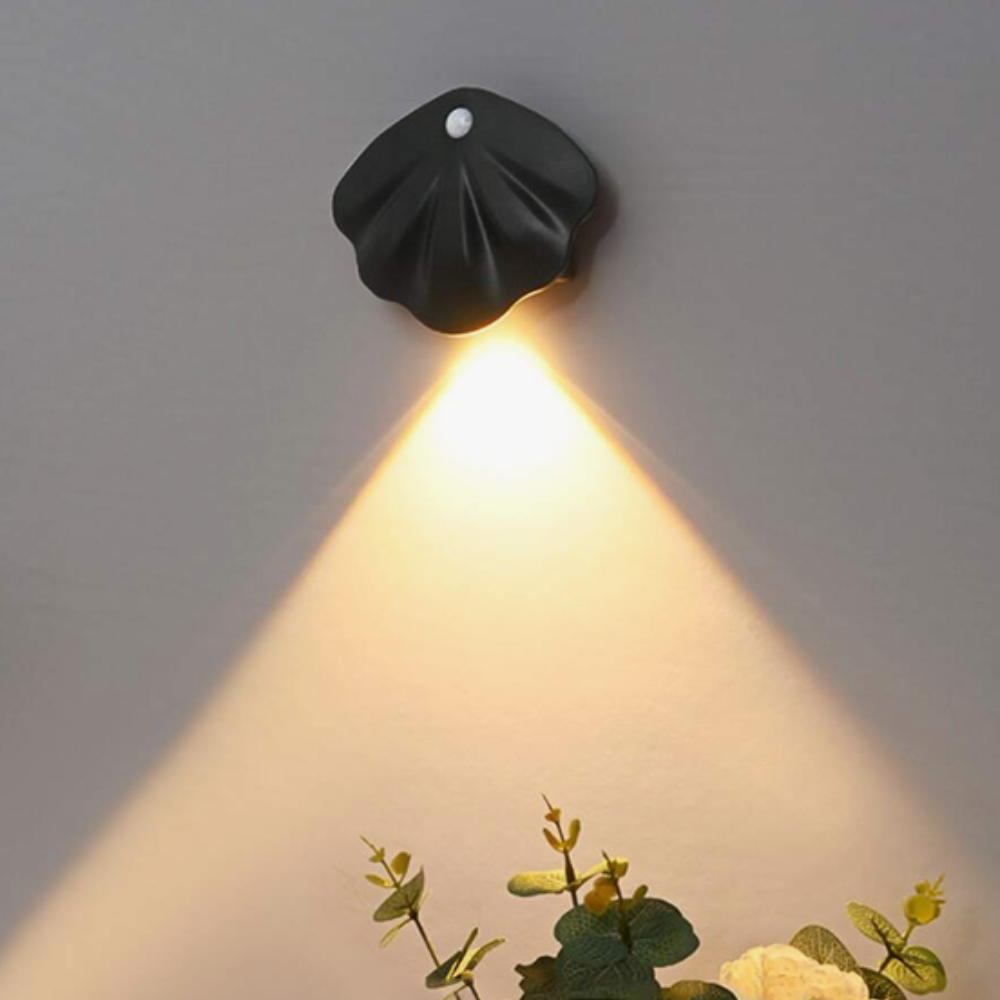 Bevægelsessensor Lys – Muslingedesign, USB Genopladelig