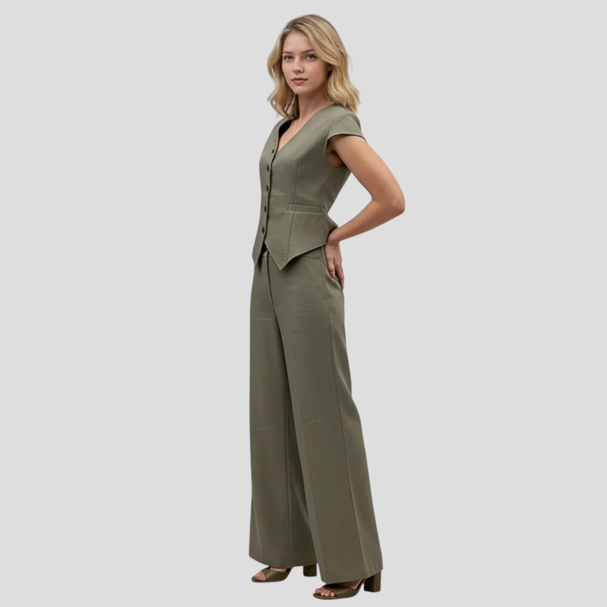 Aria | Kvinders Elegant Top og Bukser Sæt - - Kvinders sæt - {{ product_tags }