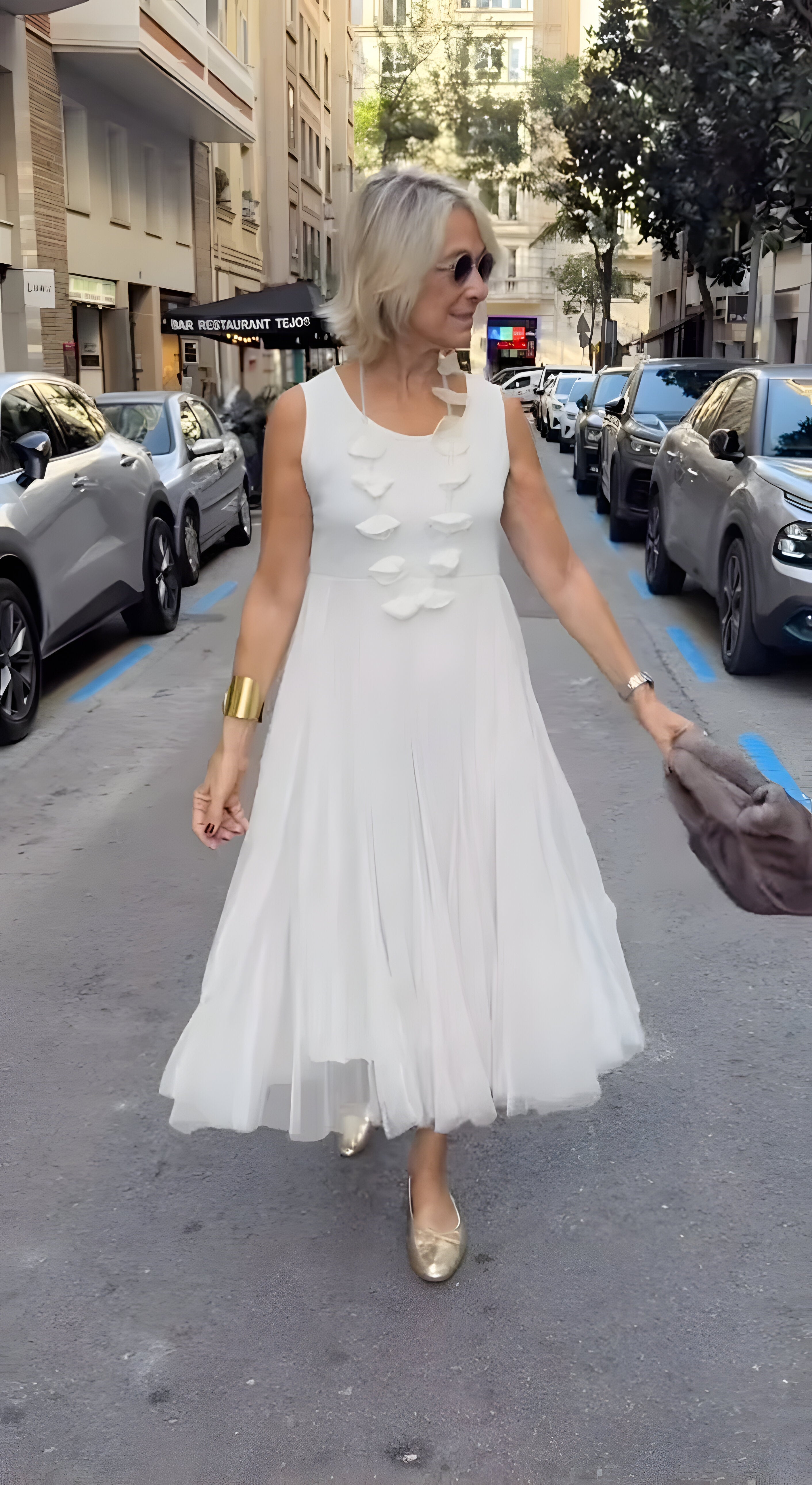 Wenche | Verfeinertes mehrlagiges Midi-Kjole til einen schicken Look Dame