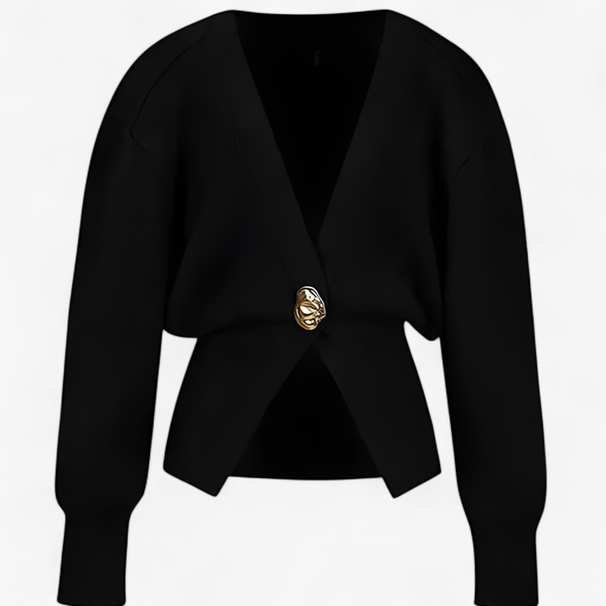 Greta | Boho-stil omslagsbluse - Sort - women's fashion - {{ product_tags }