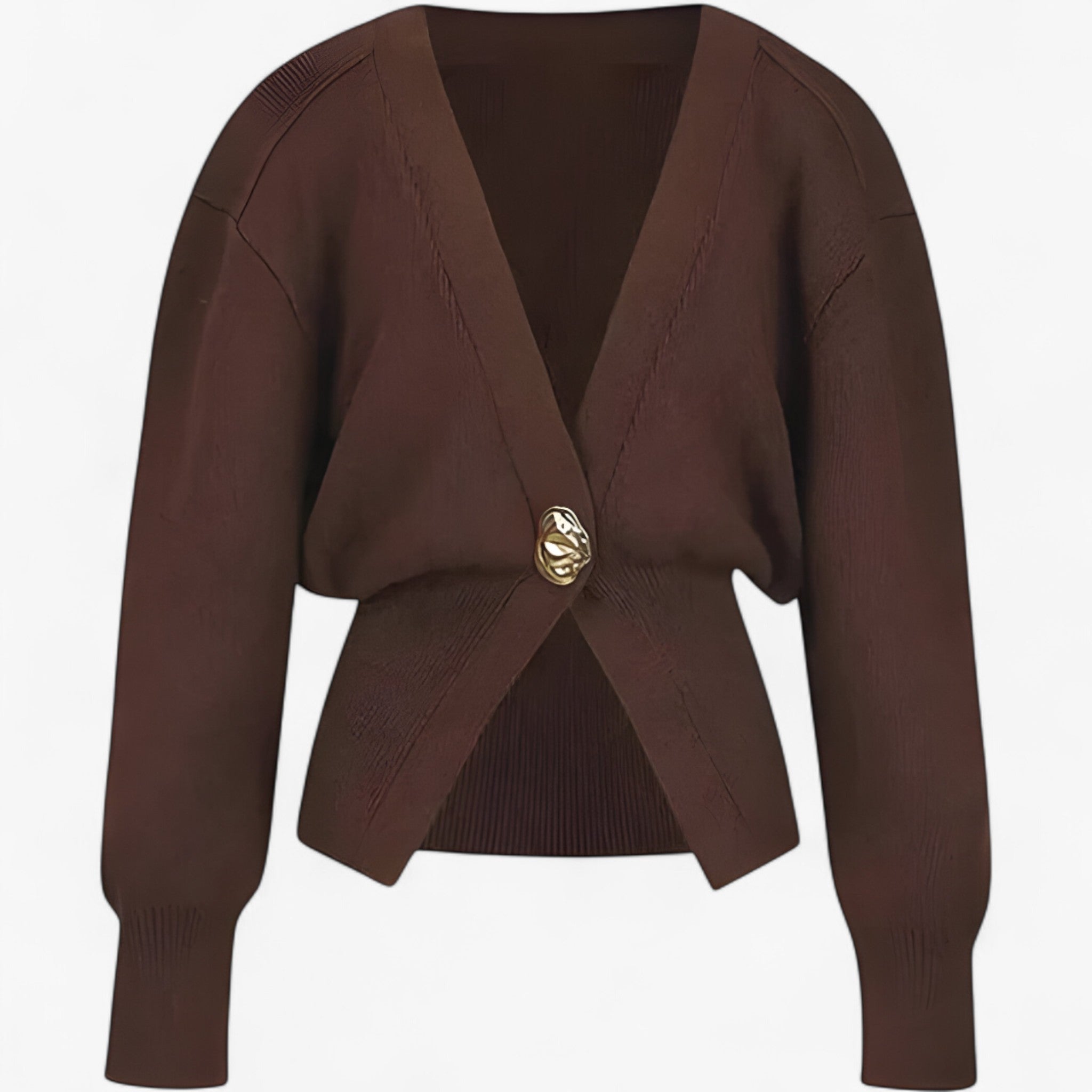 Greta | Boho-stil omslagsbluse - Brun - women's fashion - {{ product_tags }