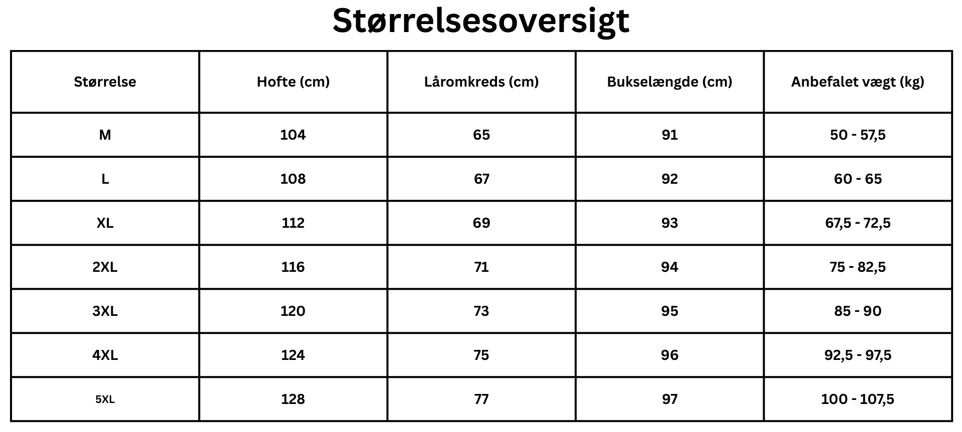 Size Guide
