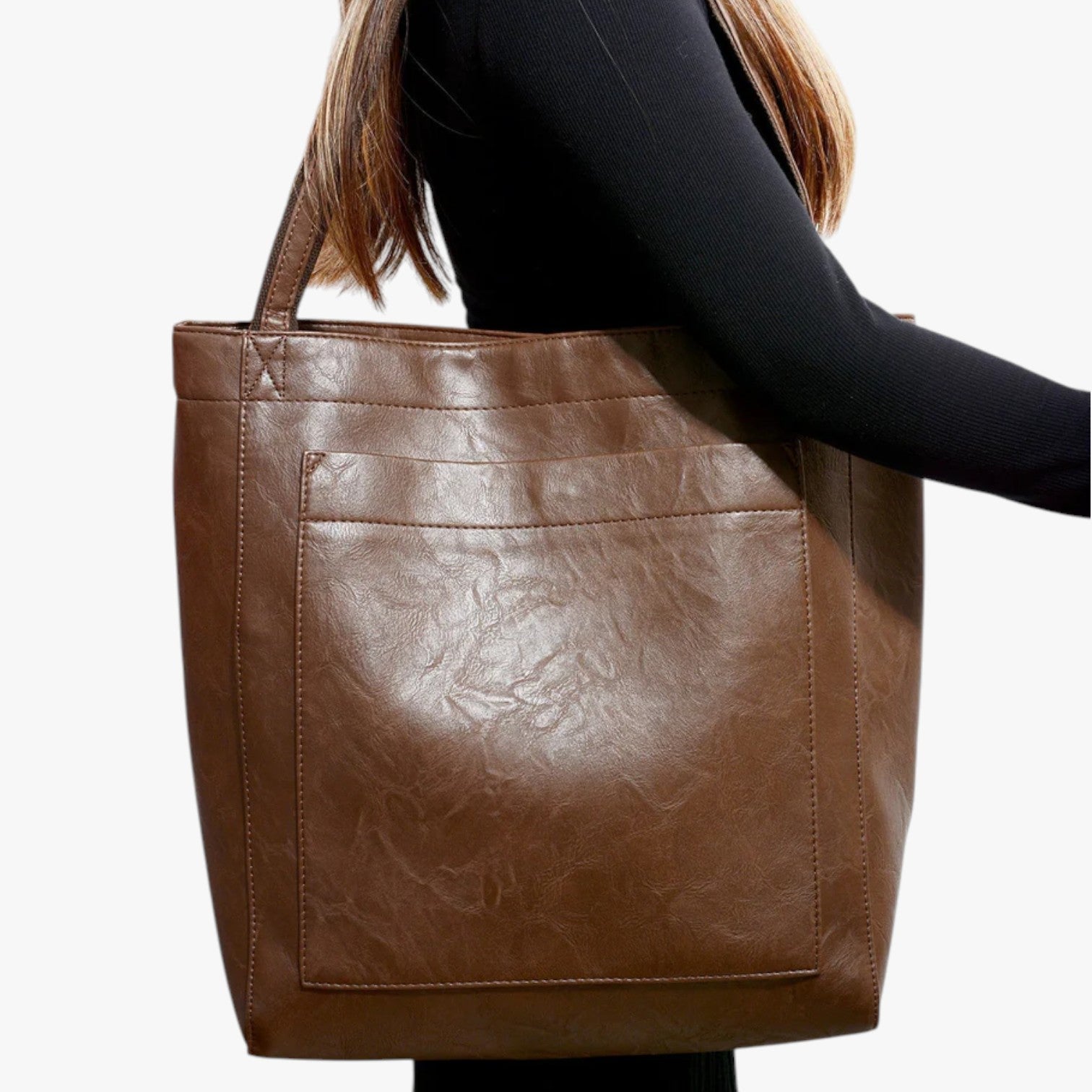 Nova - Lederen håndtas med trykknaplukning og ekstra plads - - bags - {{ product_tags }