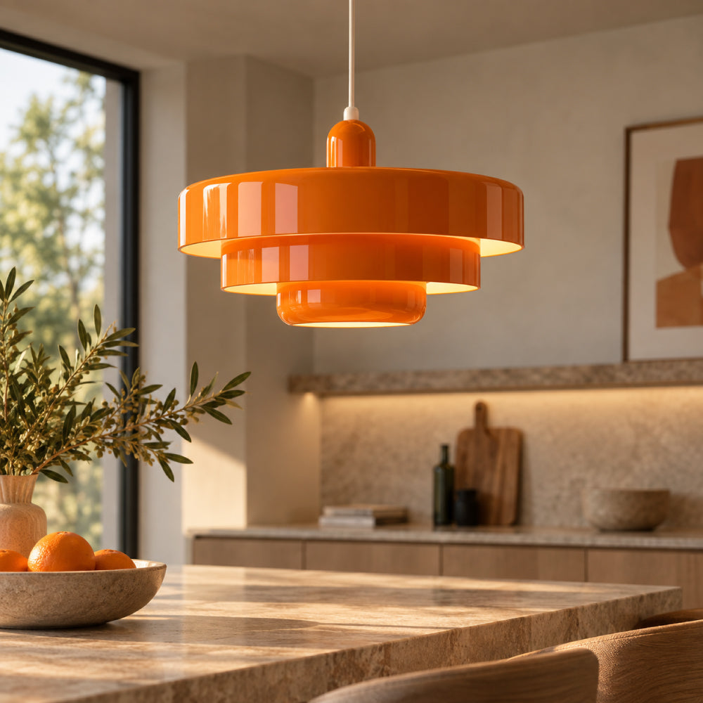 Three-Tier Bauhaus Pendellampe - Nordisk Metalarmatur - Orange - Home Decor - {{ product_tags }