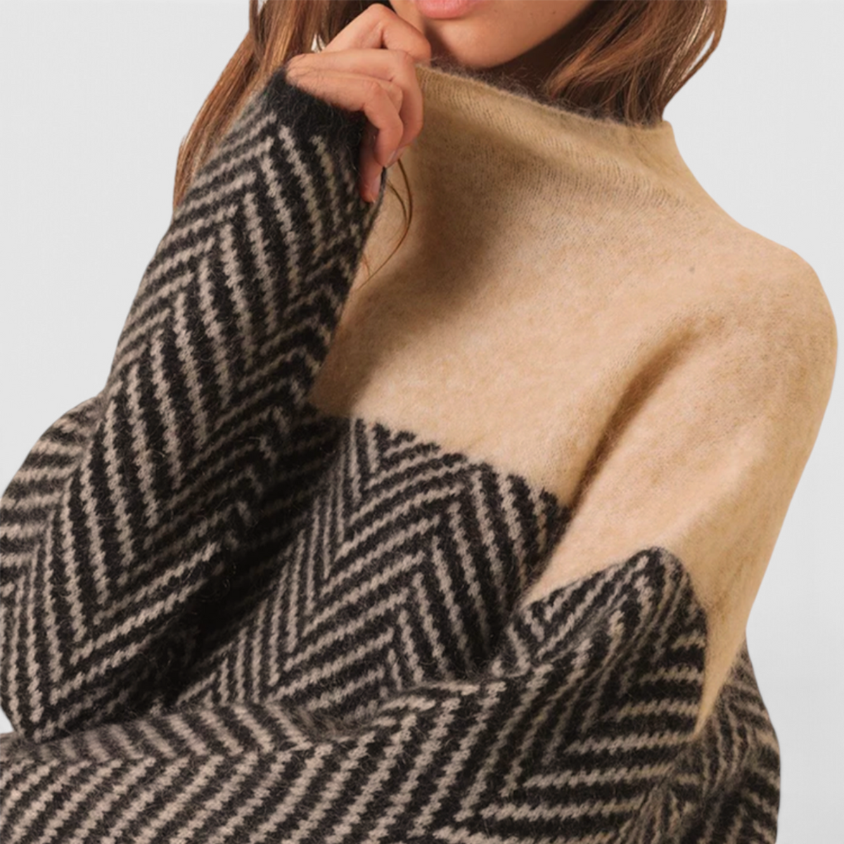 Dame Cashmere Turtleneck Sweater - Blød Strikpullover