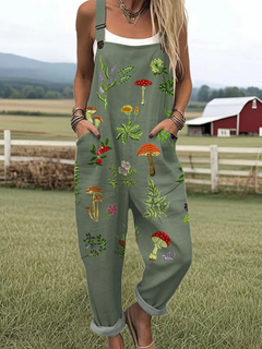 Naturinspireret Broderi Jumpsuit