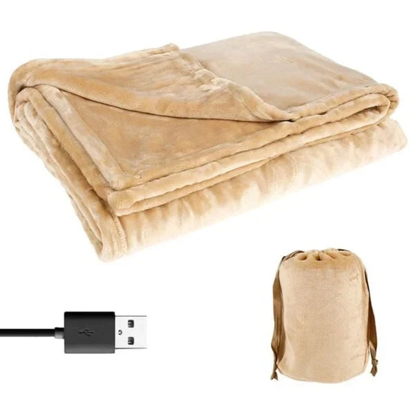 USB Opvarmet Tæppe med Ærmer - Bærbar Varme - Gul - Home Decor - {{ product_tags }