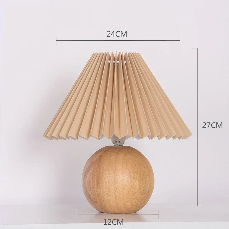 Vintage Heritage Bordlampe - Flæset Skærm Natbordslys - - Home Decor - {{ product_tags }