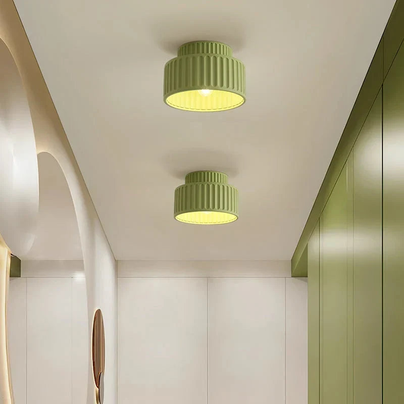 Rillet Loftlampe - Tostrenget Trommel-Design - - Deckenleuchte - {{ product_tags }