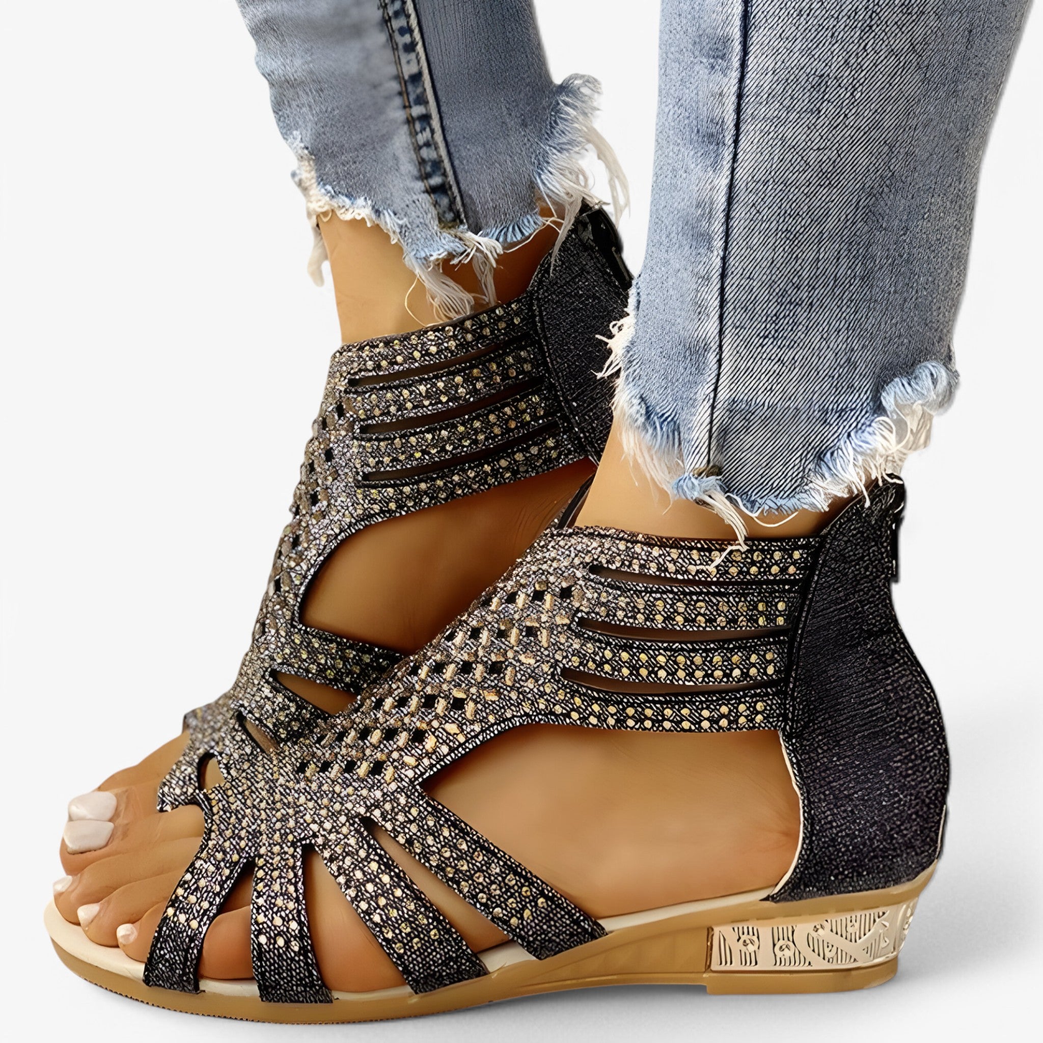 Lara | Ortopædiske sandaler til kvinder - ideelle til hverdagskomfort og ergonomisk støtte - Sort - Lara | Ortopædiske sandaler til kvinder - ideelle til hverdagskomfort og ergonomisk støtte- €25 - {{ product_tags }