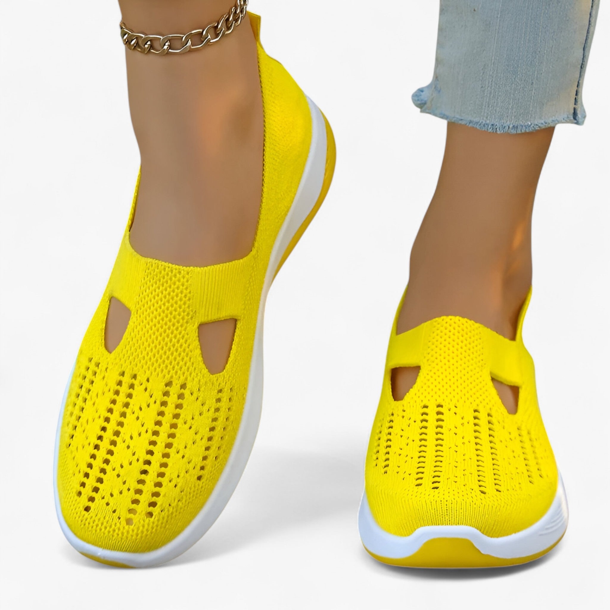 Clare | Bløde sko – Letvægts og støddæmpende - Gul - shoes - {{ product_tags }