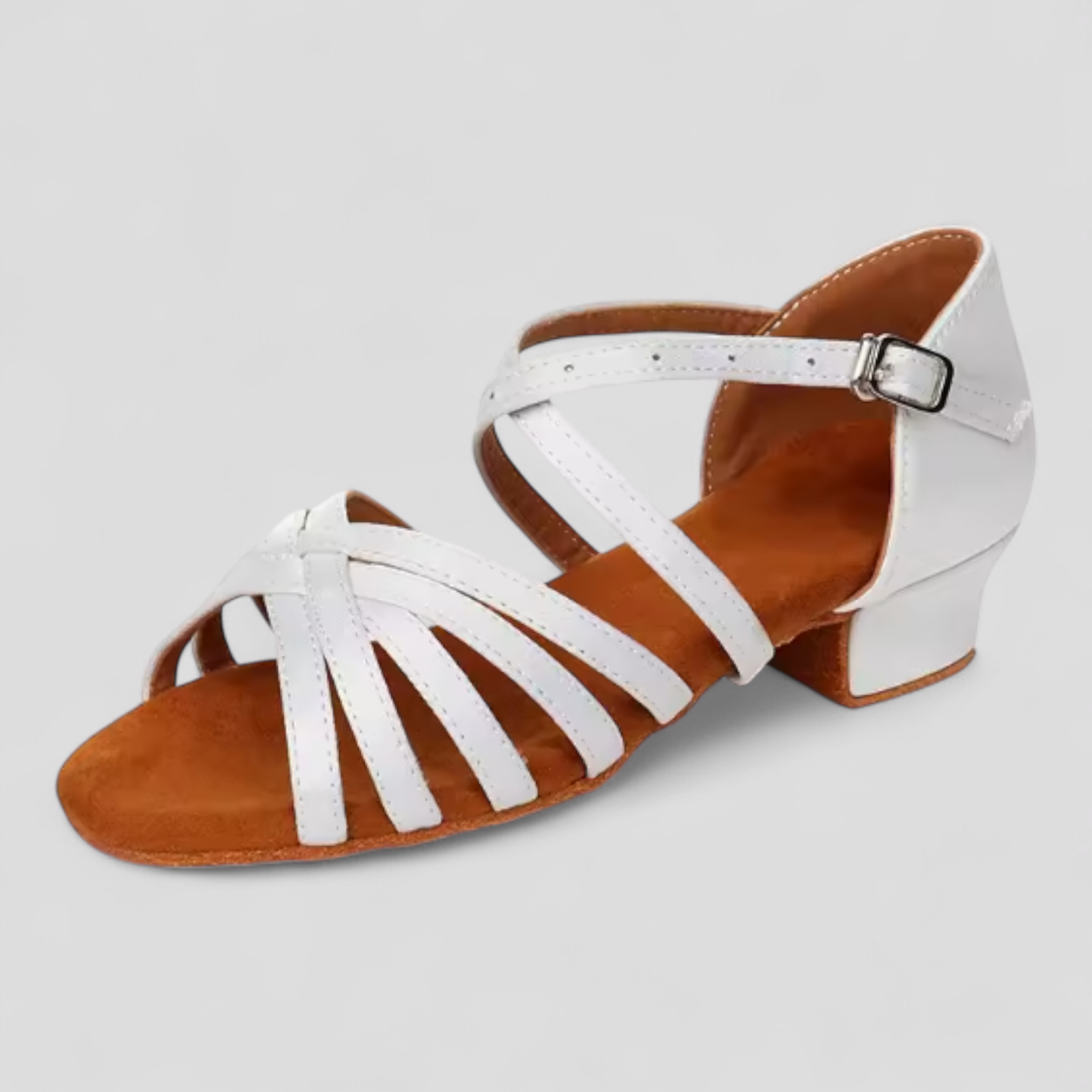 Daisy | Elegant dame blokhæl sandaler med stropper - Hvid - Daisy | Elegant dame blokhæl sandaler med stropper - €25 - {{ product_tags }