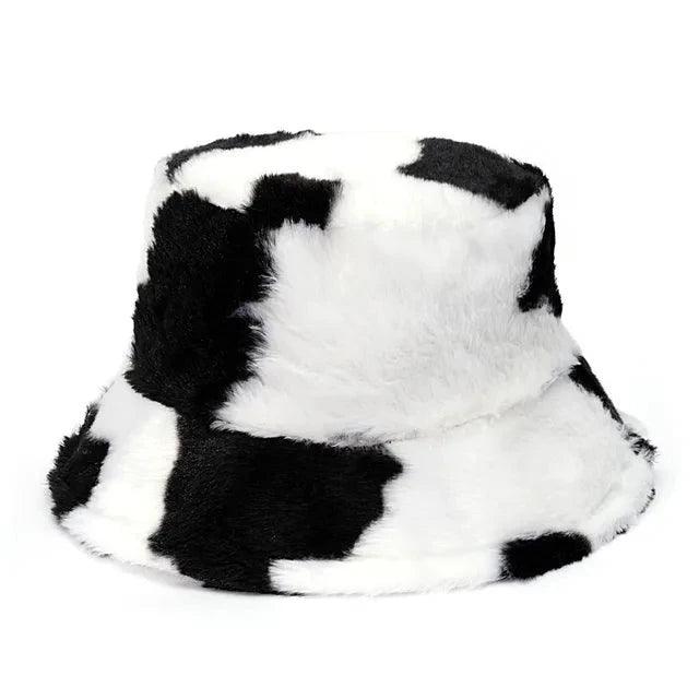 Jasmine - Winter Cow Leopard faux fur buckethat - - winter - {{ product_tags }