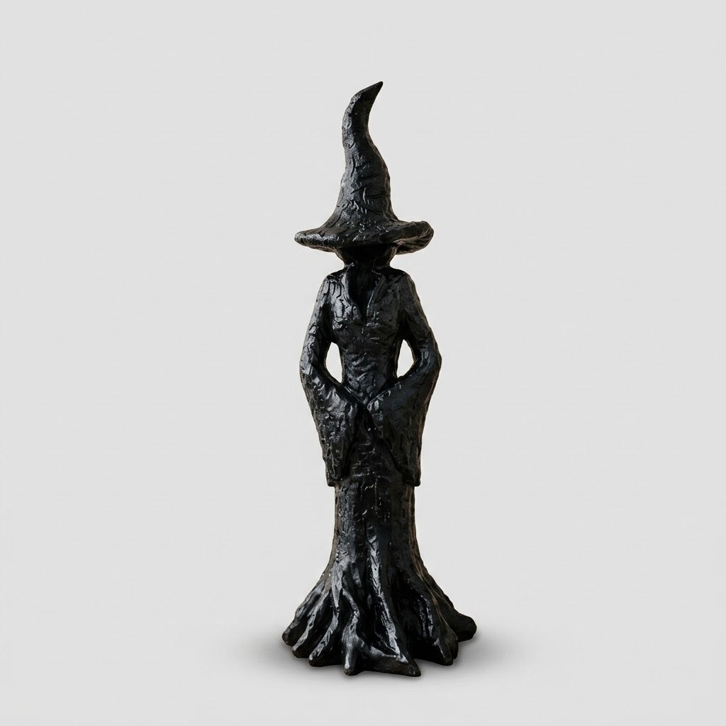 Hekse-havefigur - Håndlavet Harpiks Vogterfigur