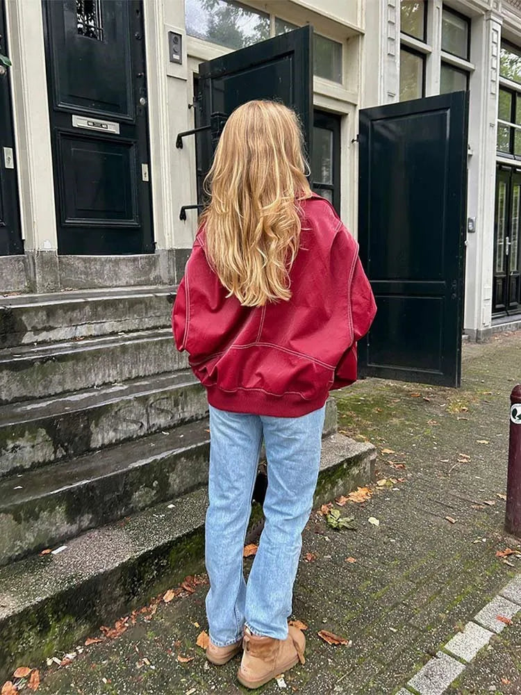 Fiore - Dame Chic Imitationslæder Jakke - - women's fashion - {{ product_tags }