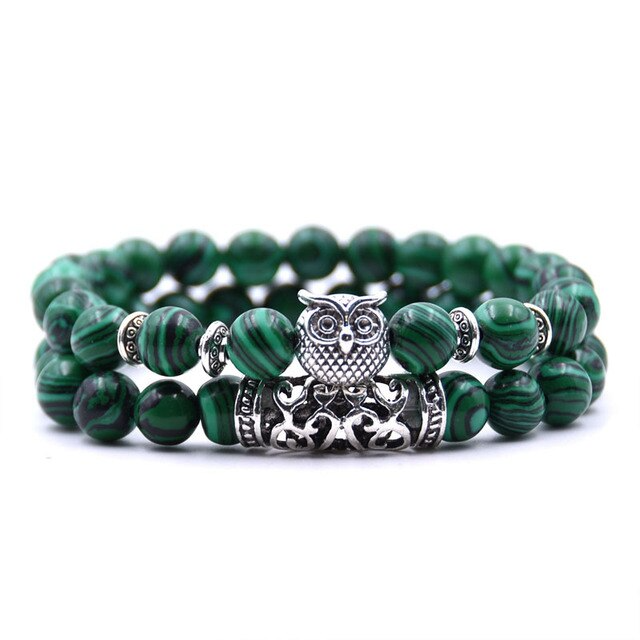 Sammy | Ugle-stenarmbånd - Grøn - Sammy | Ugle-stenarmbånd- €25 - {{ product_tags }