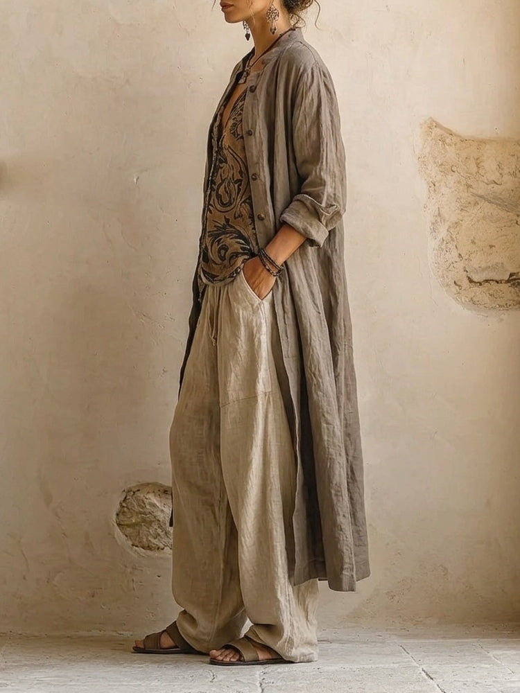 Natural 3-Piece Set™ - Premium Cotton and Linen Blend - - - {{ product_tags }