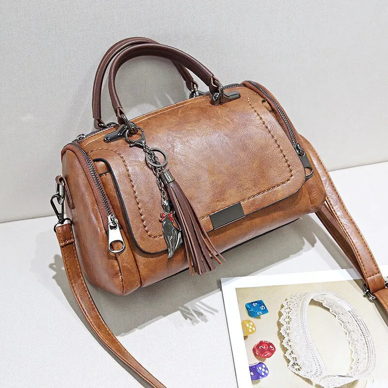 PAULIEN - Skuldertaske med frynser til kvinder: stor kapacitet, moderne design - - bags - {{ product_tags }