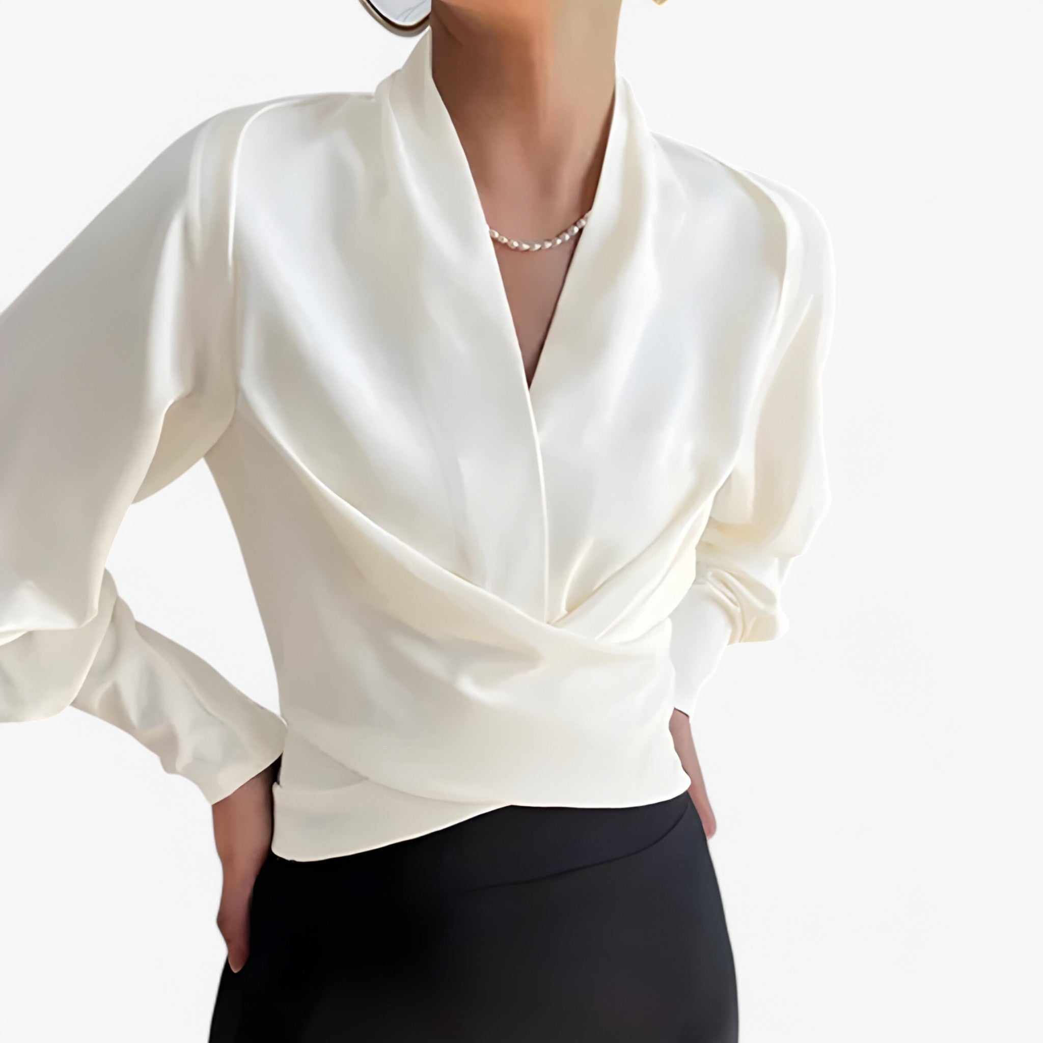 Bella | Bluse i Satin - - women's fashion - {{ product_tags }