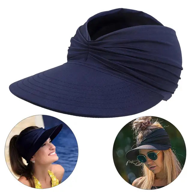 Sunny - Sommerstrandhat med stort visir, foldbar solhat - Marineblå En størrelse - Sunny - Sommerstrandhat med stort visir, foldbar solhat- €25 - {{ product_tags }