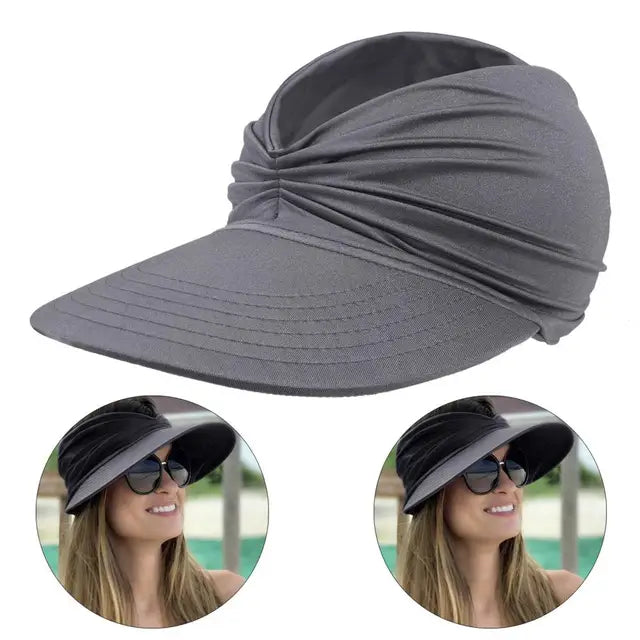 Sunny - Sommerstrandhat med stort visir, foldbar solhat - Mørkegrå En størrelse - Sunny - Sommerstrandhat med stort visir, foldbar solhat- €25 - {{ product_tags }